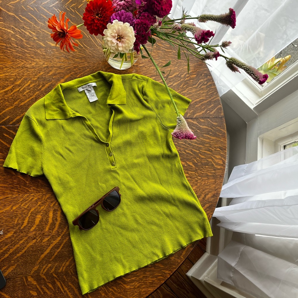 Vintage Nine West rib polo